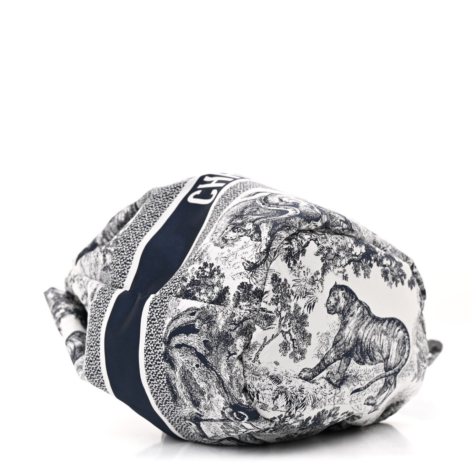 Christian Dior Technical Fabric Embroidered Toile De Jouy Sauvage DiorTravel Pouch Blue 4 of 11