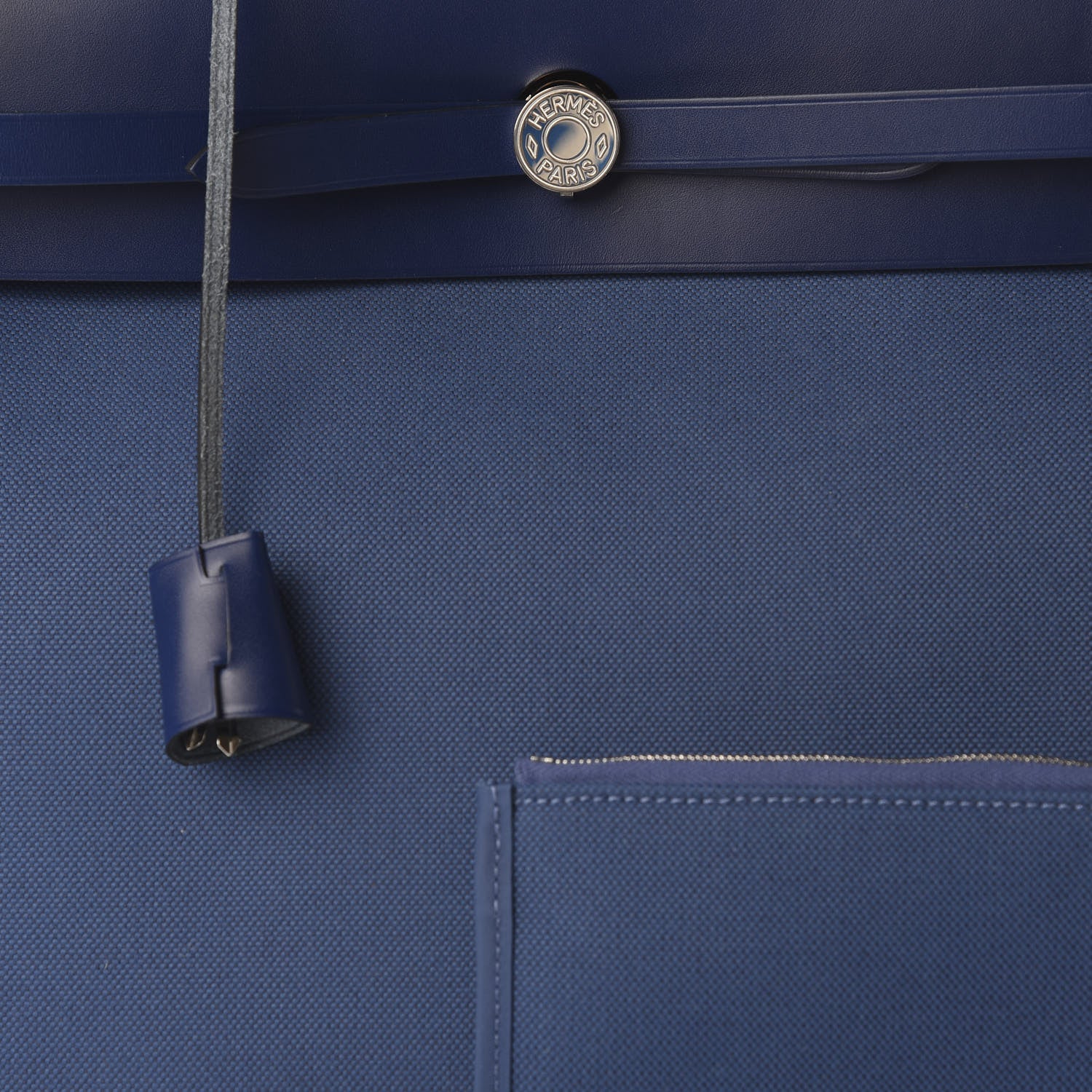 Hermes Toile Vache Hunter Herbag Zip 39 MM Bleu Brighton Bleu Saphir 9 of 10