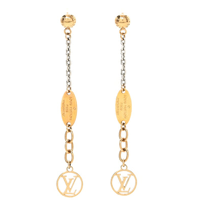 Louis Vuitton Logomania Earrings Gold 1 of 5