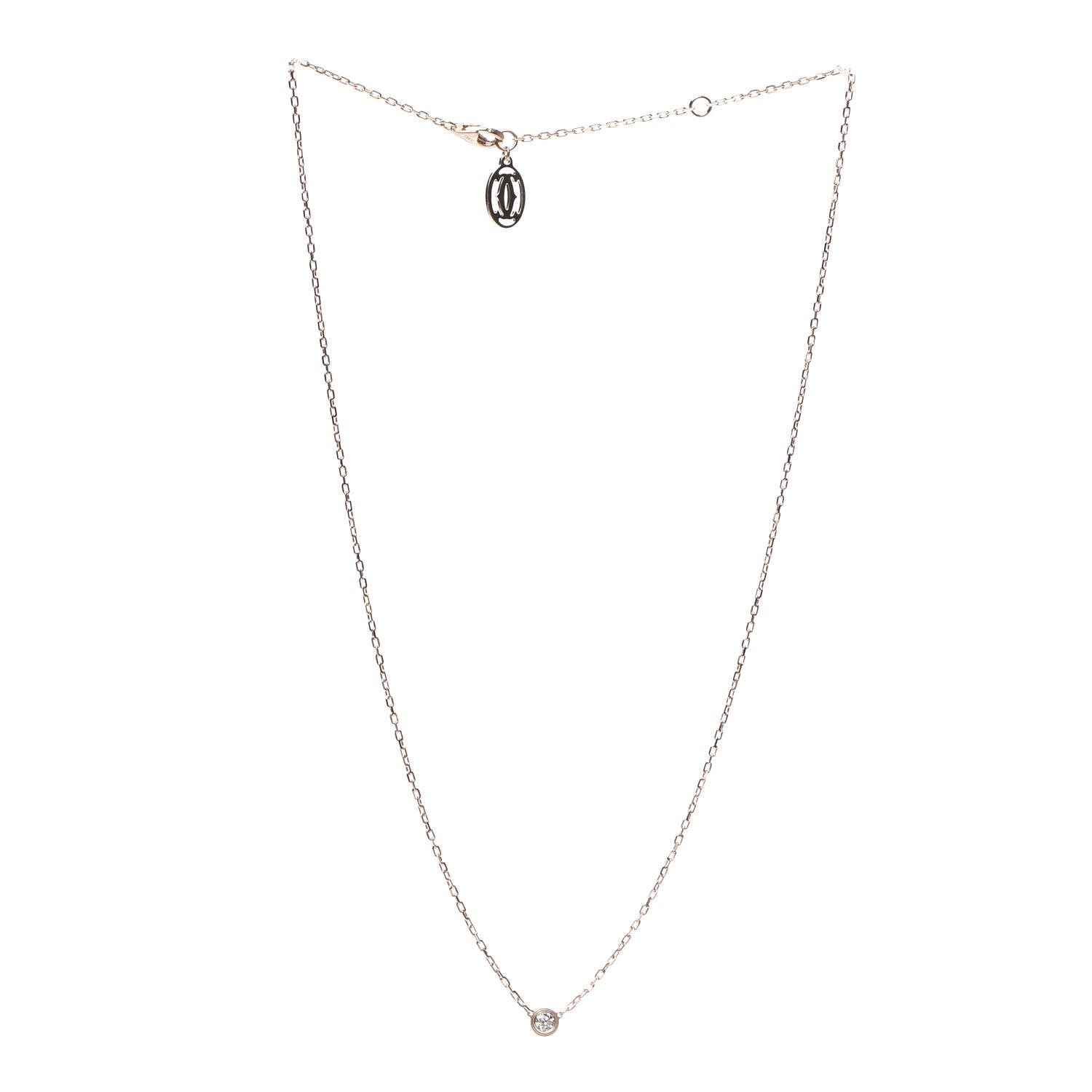 Cartier 18K Pink Gold Diamond SM D'Amour Pendant Necklace 3 of 6