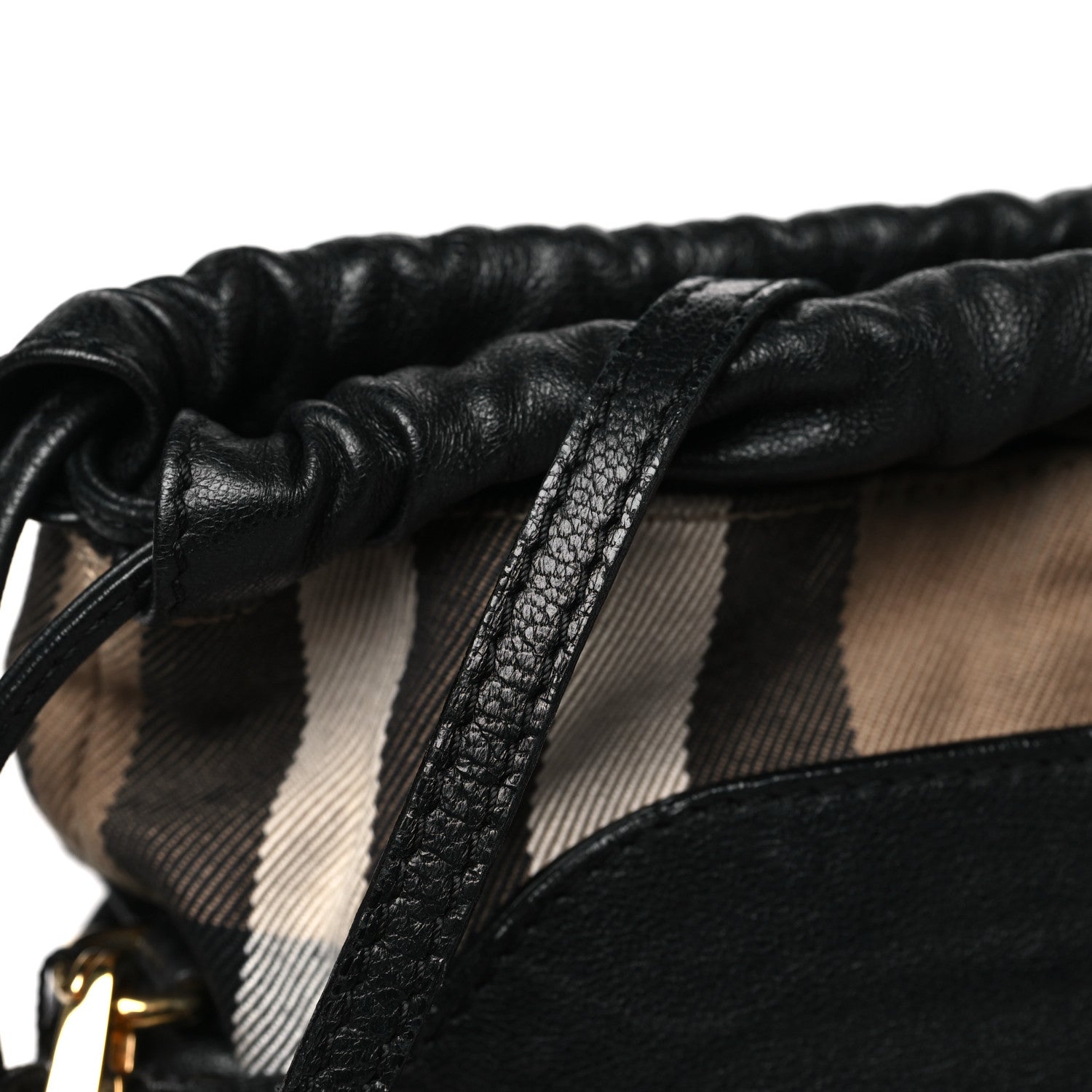 Burberry Derby Calfskin House Check Little Crush Black 12 of 12