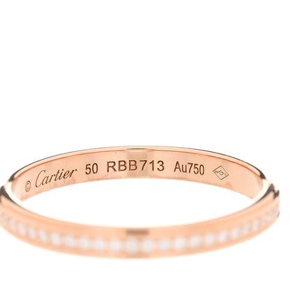 Cartier 18K Pink Gold Diamond 2.3mm D'Amour Wedding Band Ring 50 5.25 4 of 4