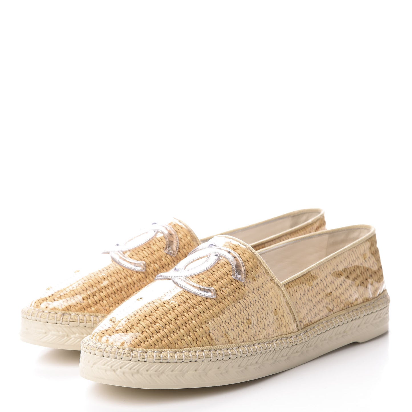 PVC Raffia CC Espadrilles 41 Beige