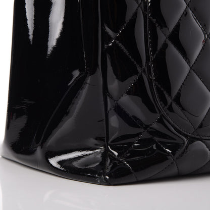Chanel Patent Quilted Grand Shopping Tote GST Black 13 of 16