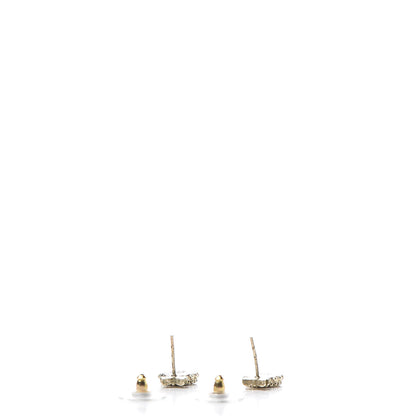 Chanel CC Bow Earrings Black Gold 3 of 5