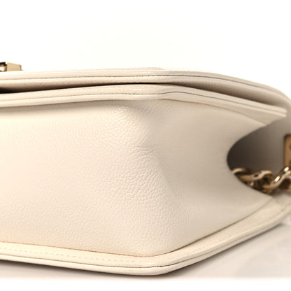 Chanel Caviar Quilted Medium Boy Flap White 10 of 11