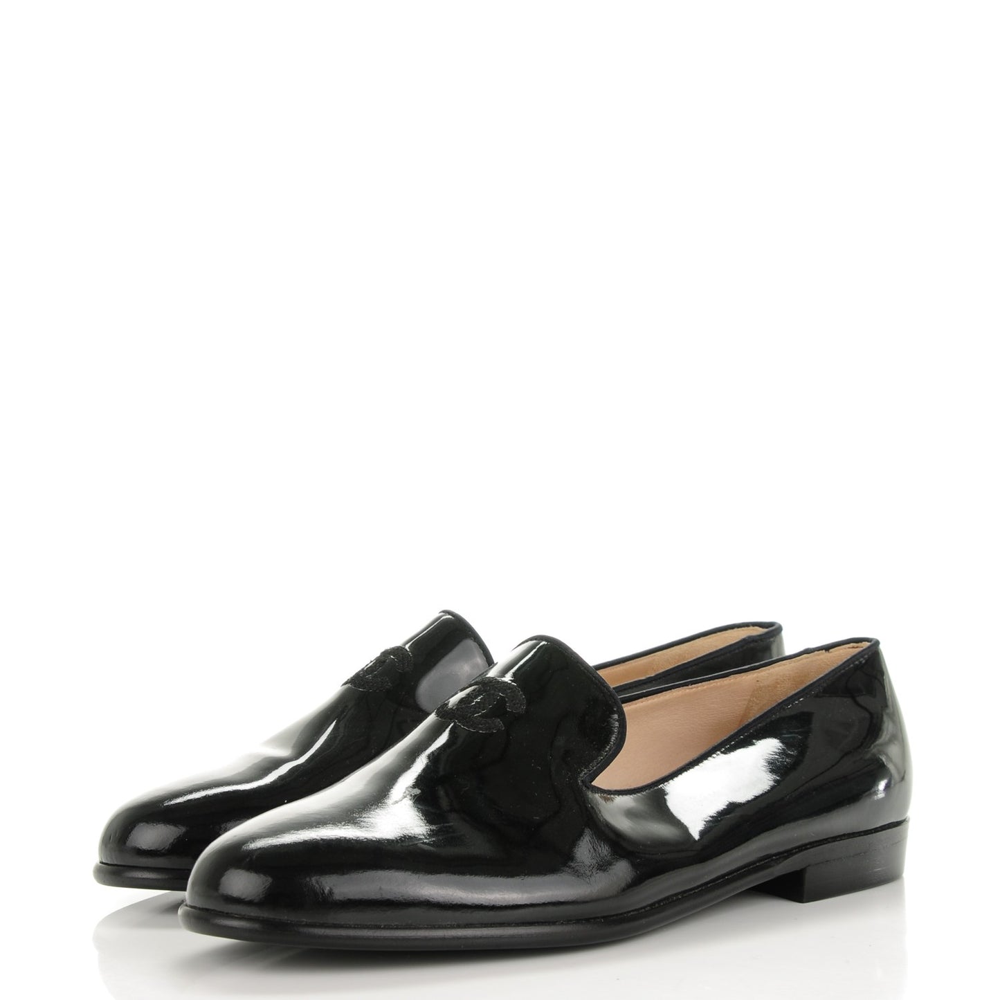 Patent CC Loafers 38.5 Black