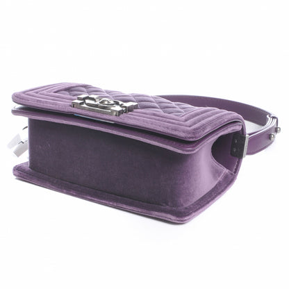 Chanel Velvet Quilted Small Boy Flap Purple 4 of 8