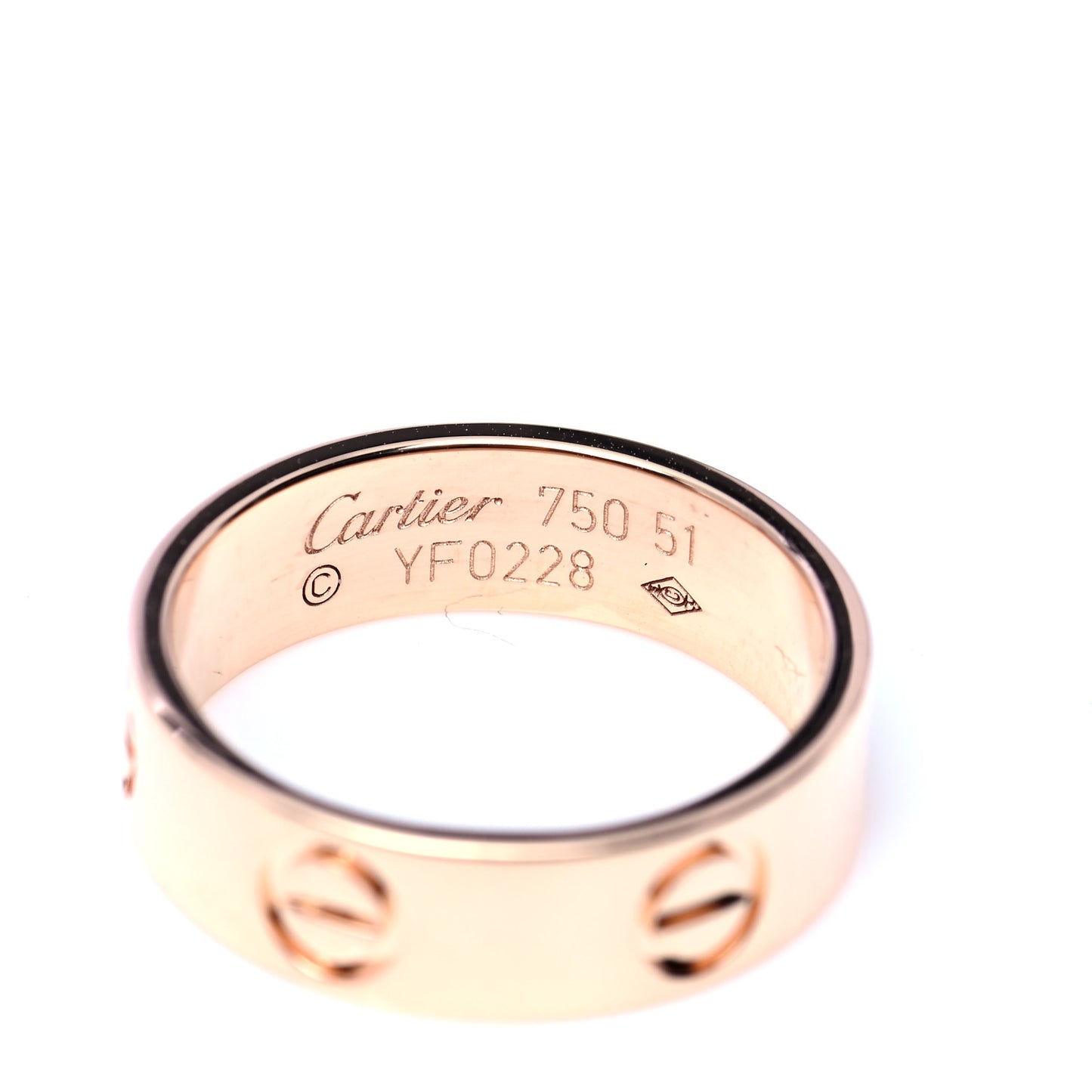 18K Pink Gold 5.5mm LOVE Ring 51 5.75