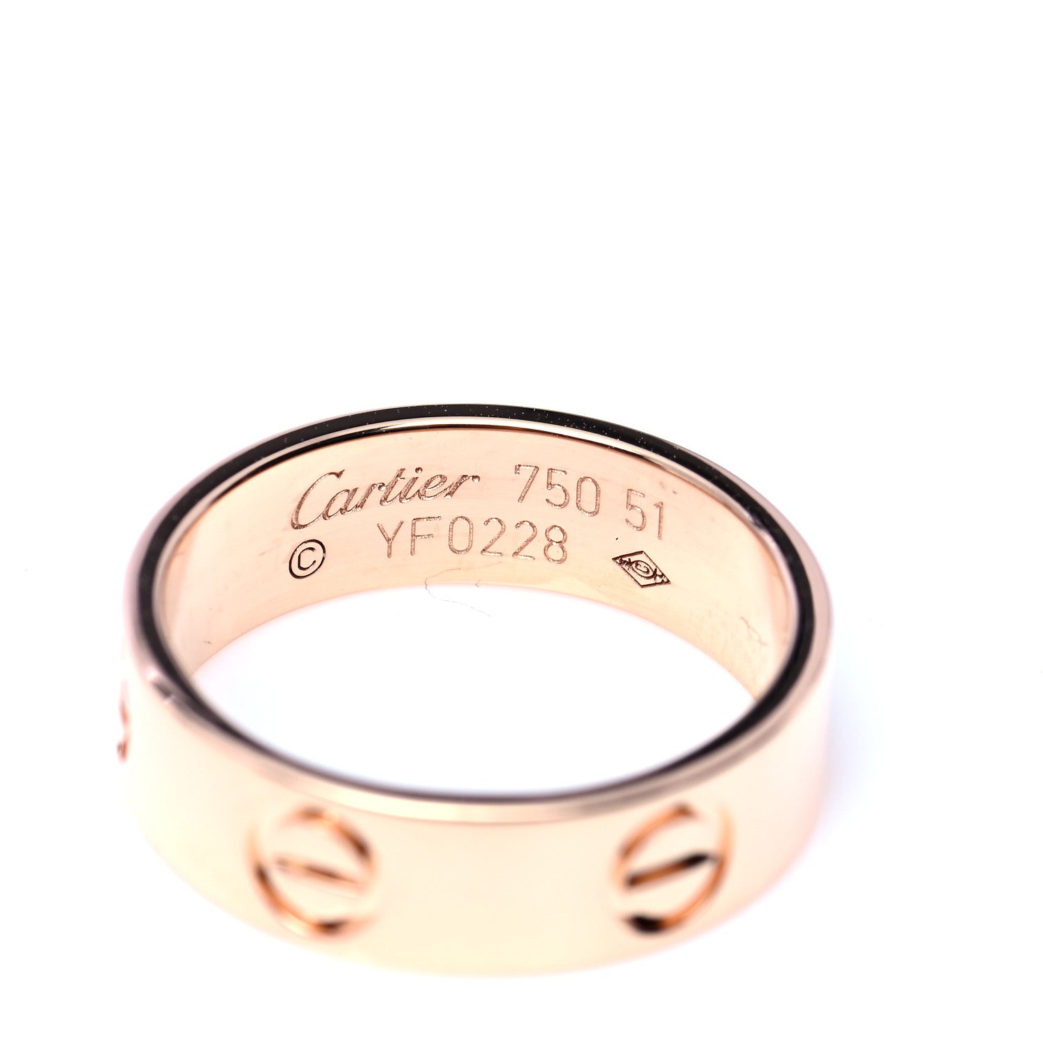 Cartier 18K Pink Gold 5.5mm LOVE Ring 51 5.75 4 of 5