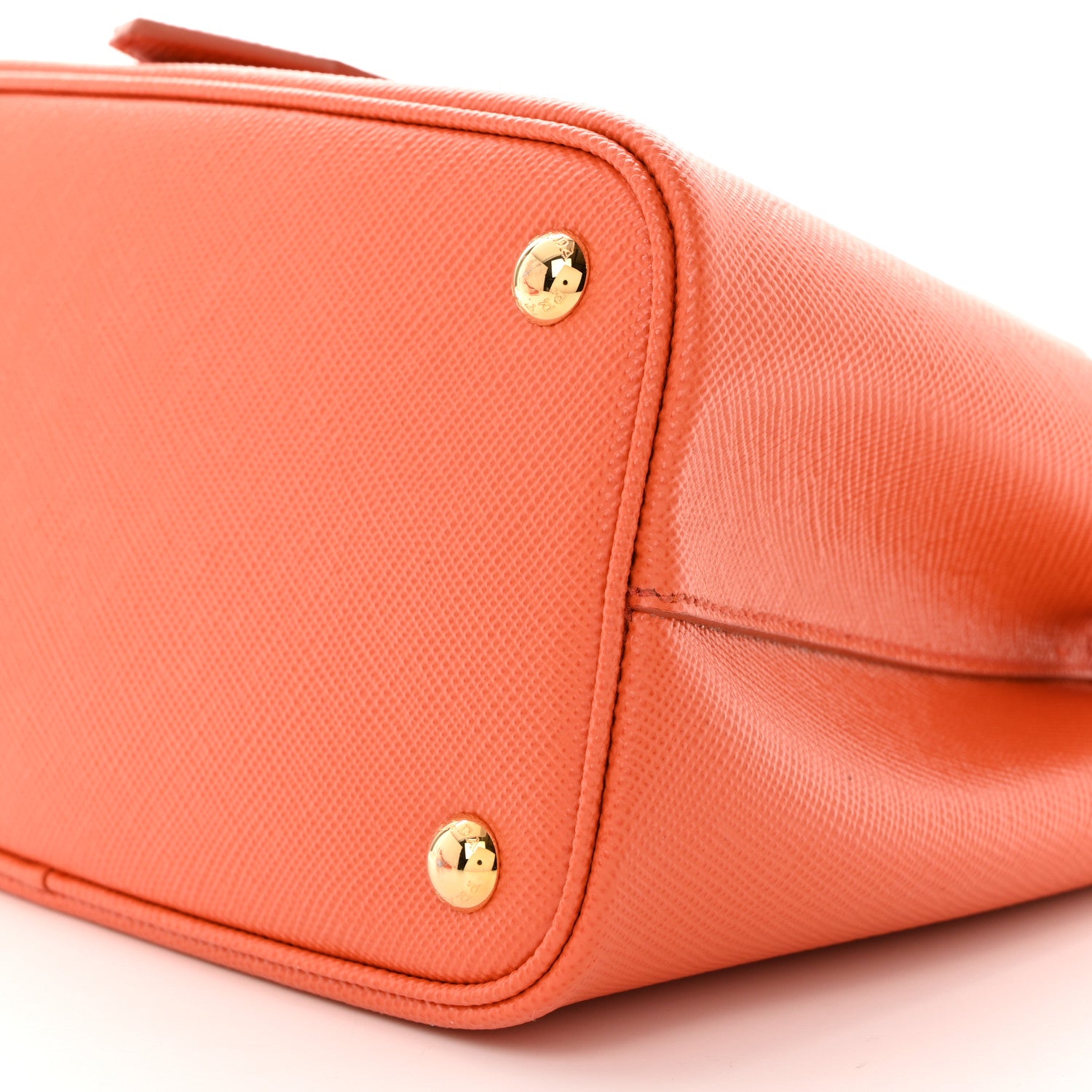 Prada Saffiano Cuir Mini Double Bag Papaya 11 of 11