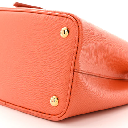 Prada Saffiano Cuir Mini Double Bag Papaya 11 of 11