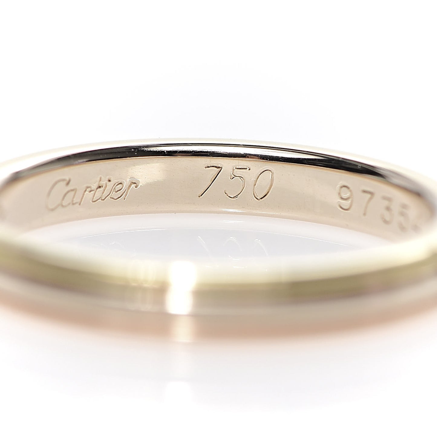 18K Pink White Yellow Gold 2.8mm Trinity Wedding Band Ring 50 5.25