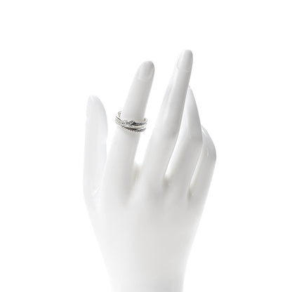 David Yurman Sterling Silver Diamond X Crossover Ring 50 5.25 2 of 4