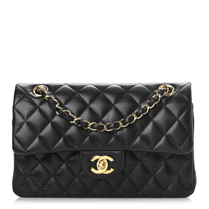Chanel Lambskin Quilted Small Double Flap Black 1 of 9