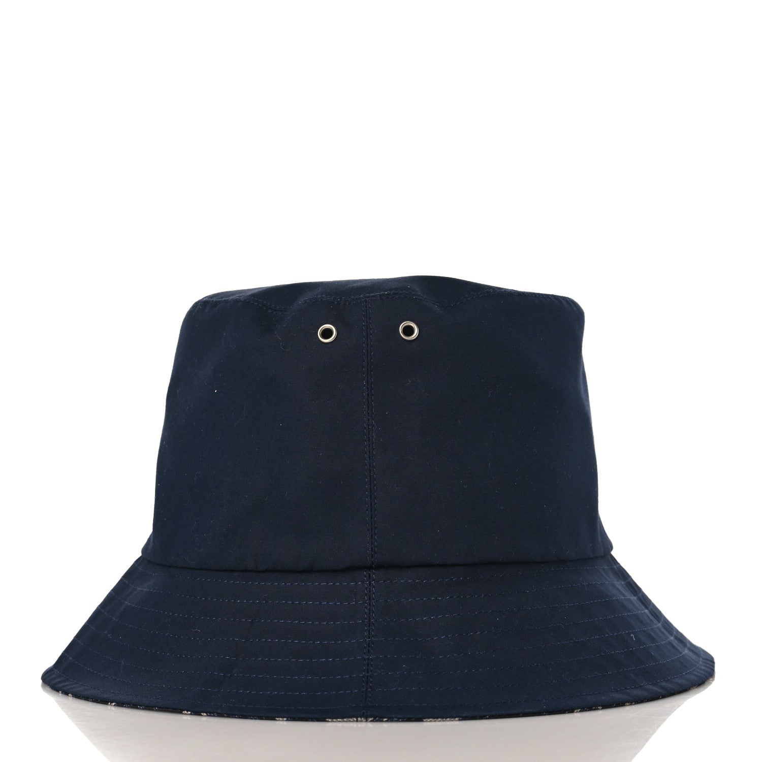 Christian Dior Polyester Cotton Oblique Teddy-D Brim Bucket Hat 58 Navy 7 of 12