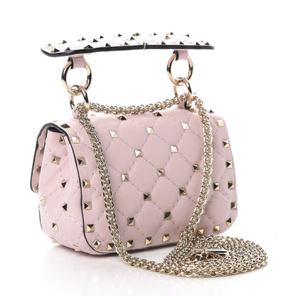 Valentino Garavani Nappa Micro Rockstud Spike Shoulder Bag Rose Quartz 3 of 10