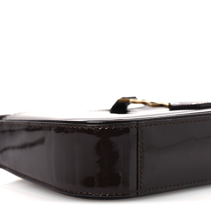 Saint Laurent Patent Calfskin Le 5 A 7 Mini Hobo Spicy Chocolate 9 of 11