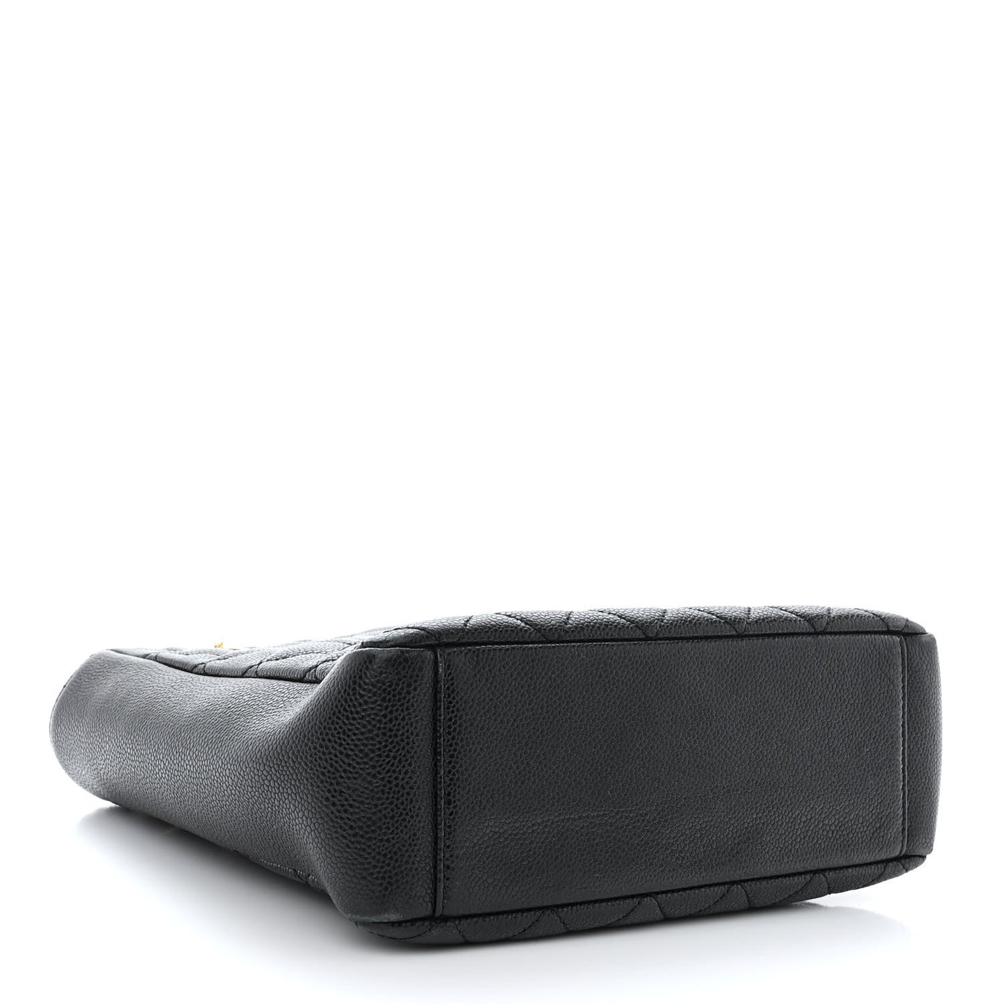 Caviar Quilted Petit Shopping Tote PST Black