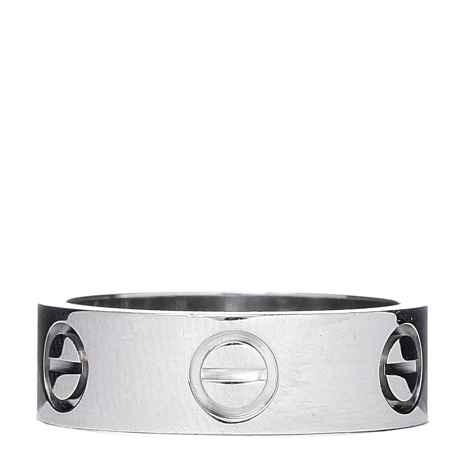 Cartier 18K White Gold 5.5mm LOVE Ring 48 4.5 1 of 4