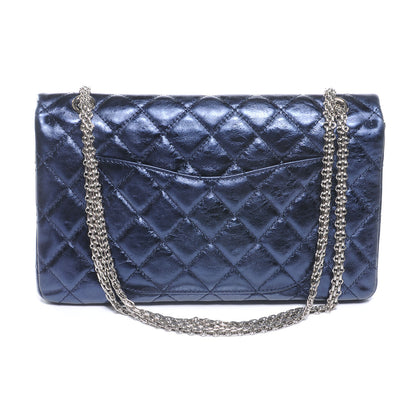 Chanel Calfskin 2.55 Reissue 227 Flap Metallic Blue 3 of 7