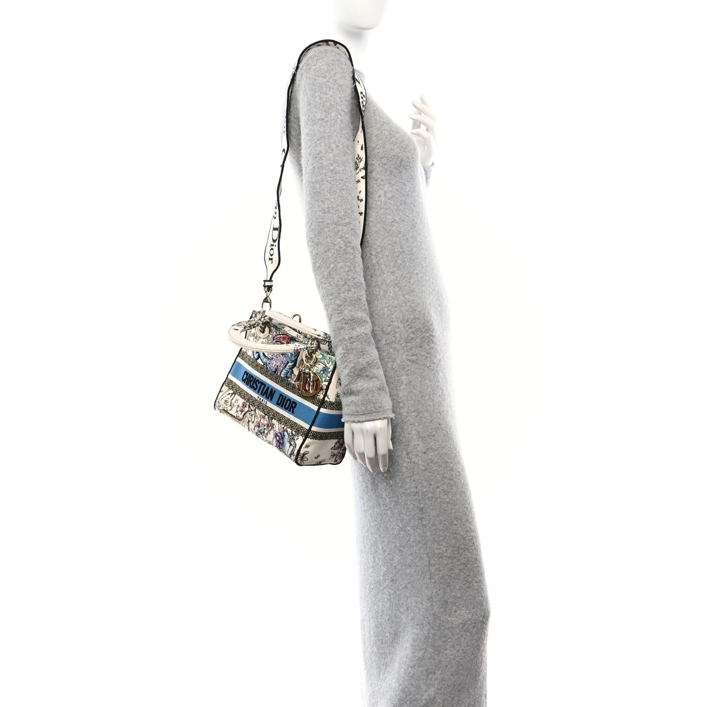 Canvas D-Constellation Embroidered Medium Lady D-Lite Latte Multicolor