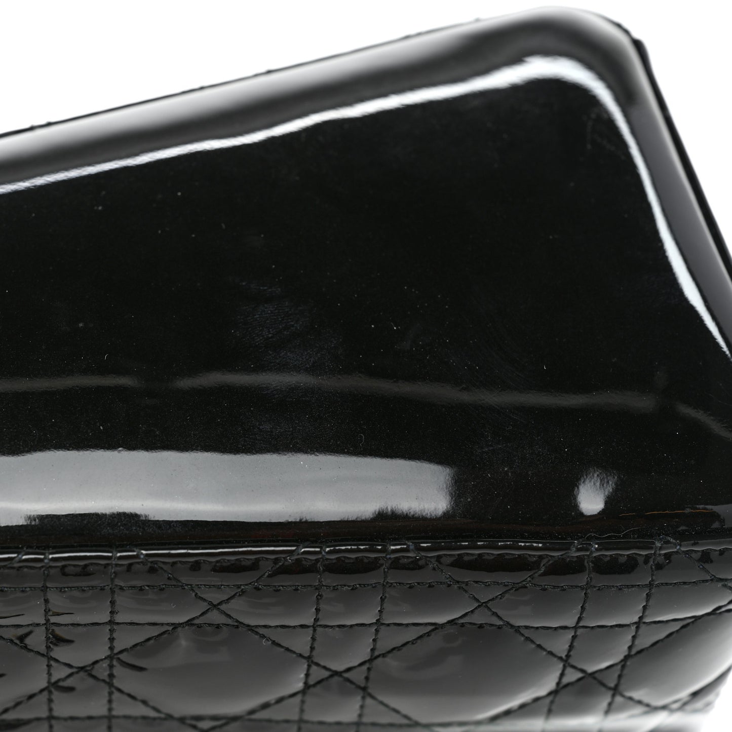 Patent Cannage Medium Lady Dior Black