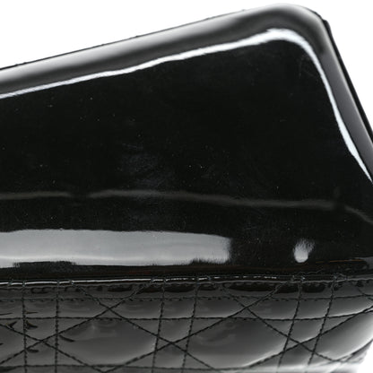 Christian Dior Patent Cannage Medium Lady Dior Black 9 of 12