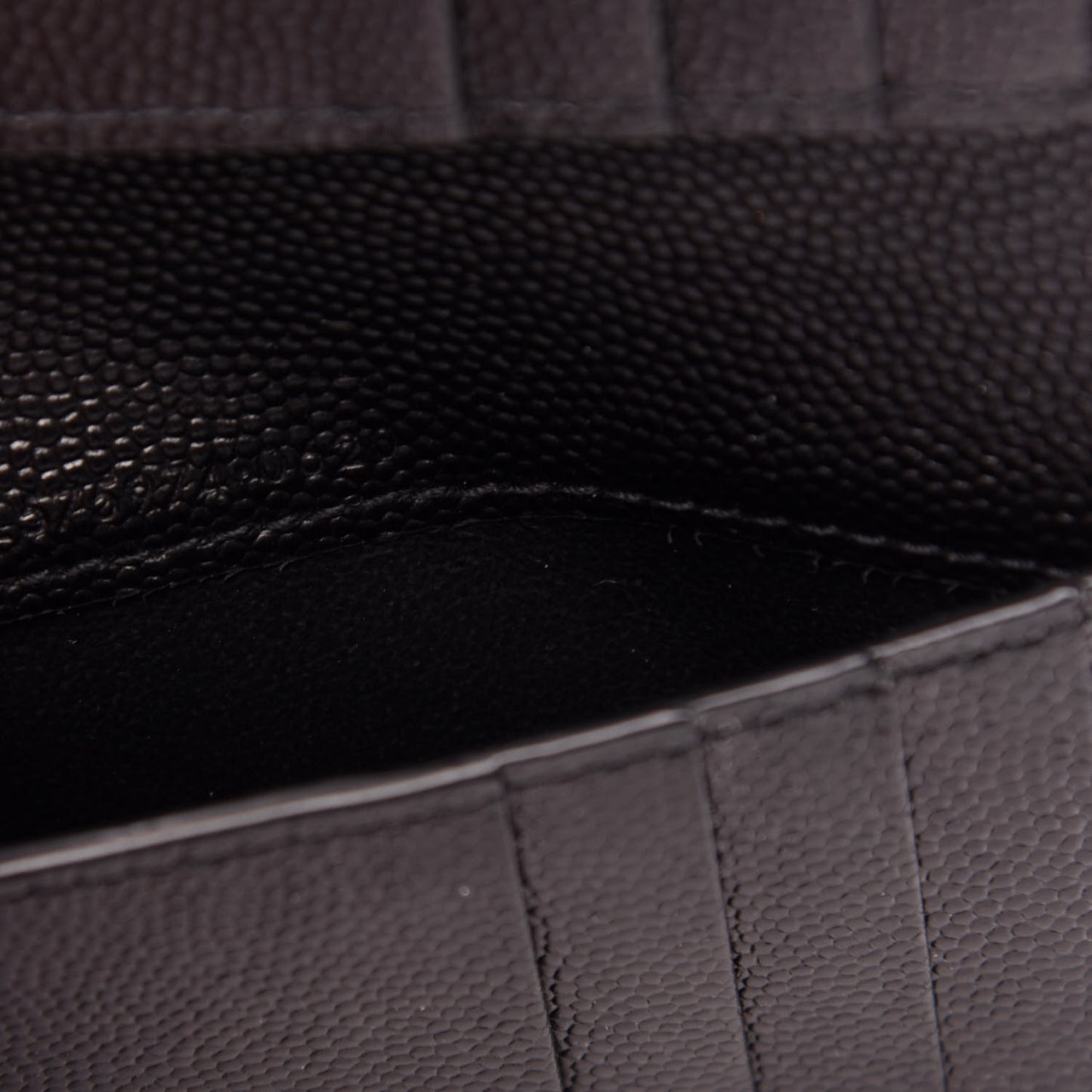 Grain De Poudre Matelasse Chevron Monogram Zipped Two-Part Wallet Black