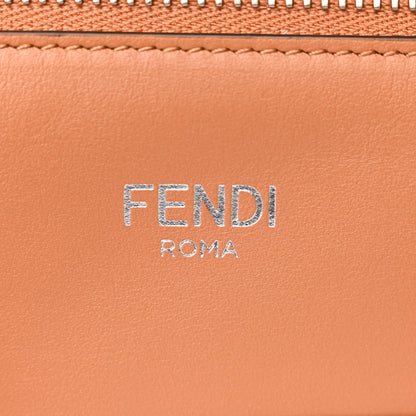 Fendi Cuoio Romano Vitello Cover Glazed Fabric Bi-Color FF 1974 Medium Peekaboo I SEE U Satchel Ghianda Saddler Tobacco Moro 8 of 14
