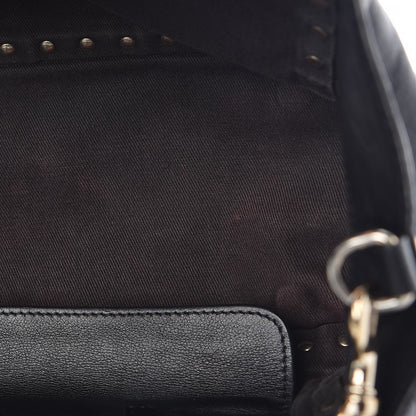 Valentino Garavani Vitello Small Rockstud Tote Black 9 of 12