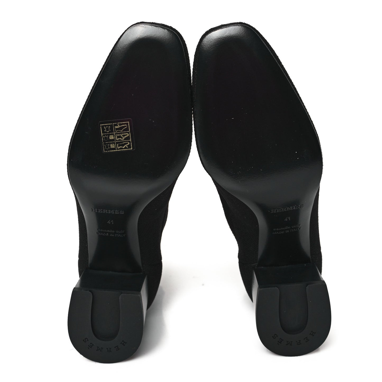 Knit Calfskin Jenna 60 Ankle Boots 41 Black