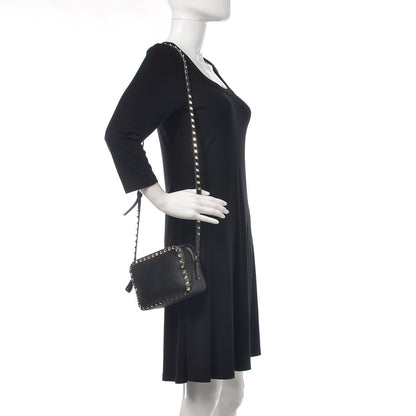 Valentino Garavani Calfskin Rockstud Camera Crossbody Bag Black 2 of 11
