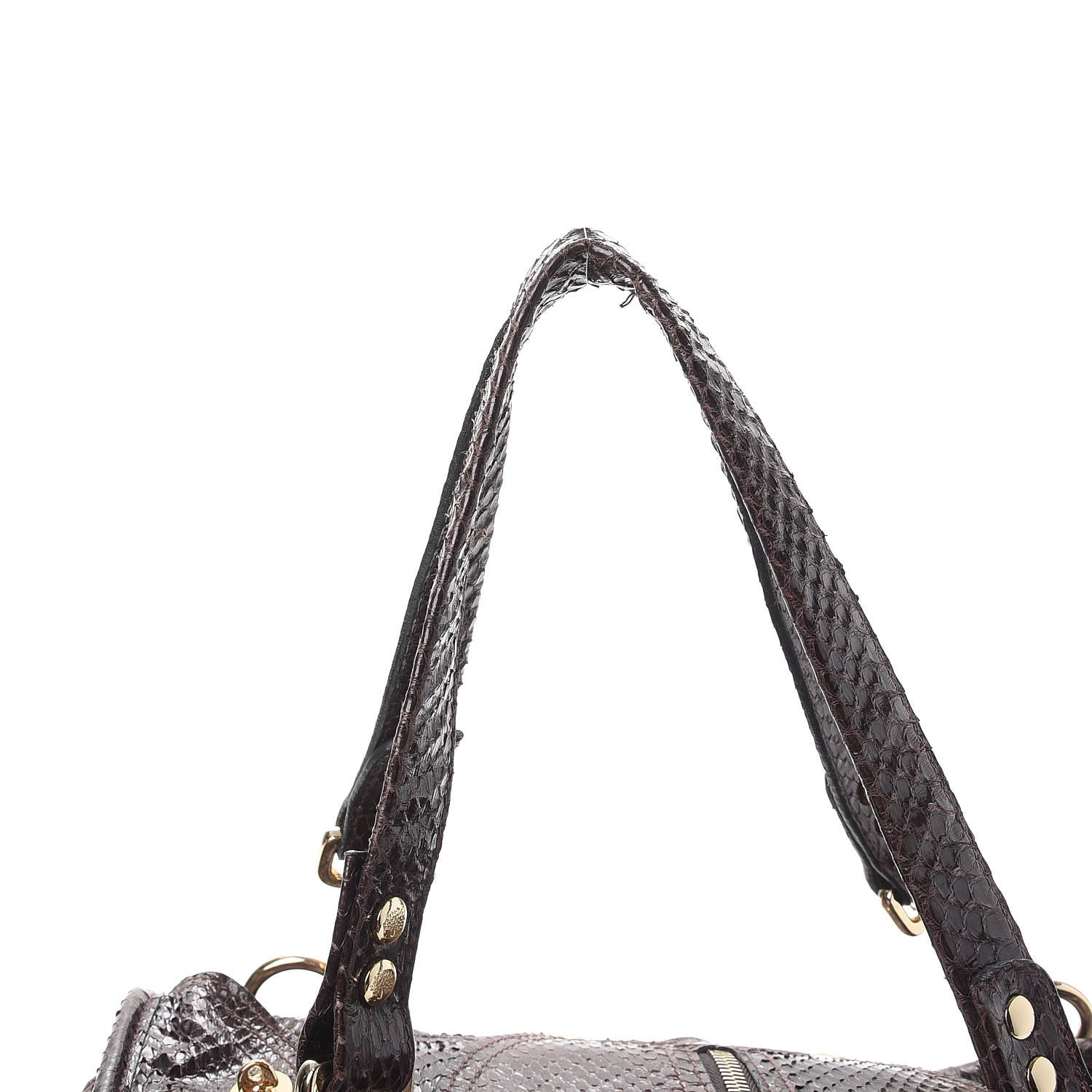 Mulberry Python Alana Shoulder Bag Dark Brown 10 of 10