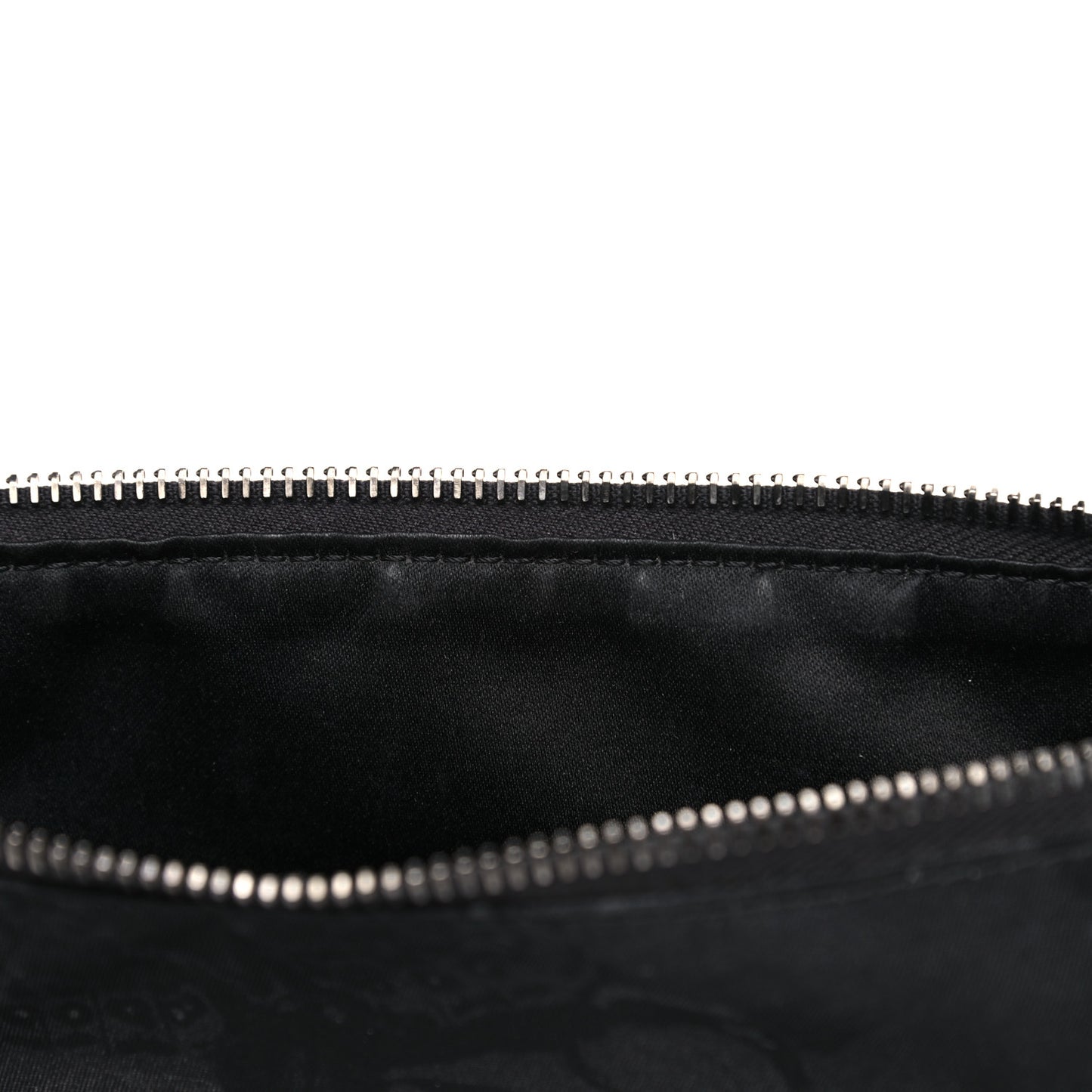 Nylon Camubutterfly Rockstud Zip Pouch Black