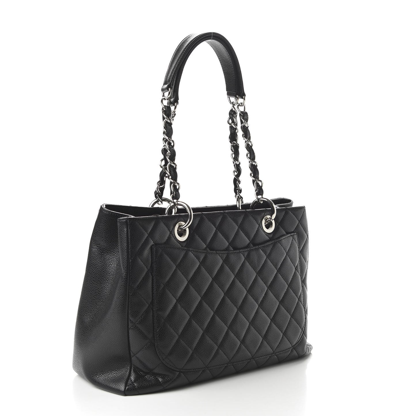 Caviar Quilted Grand Shopping Tote GST Black
