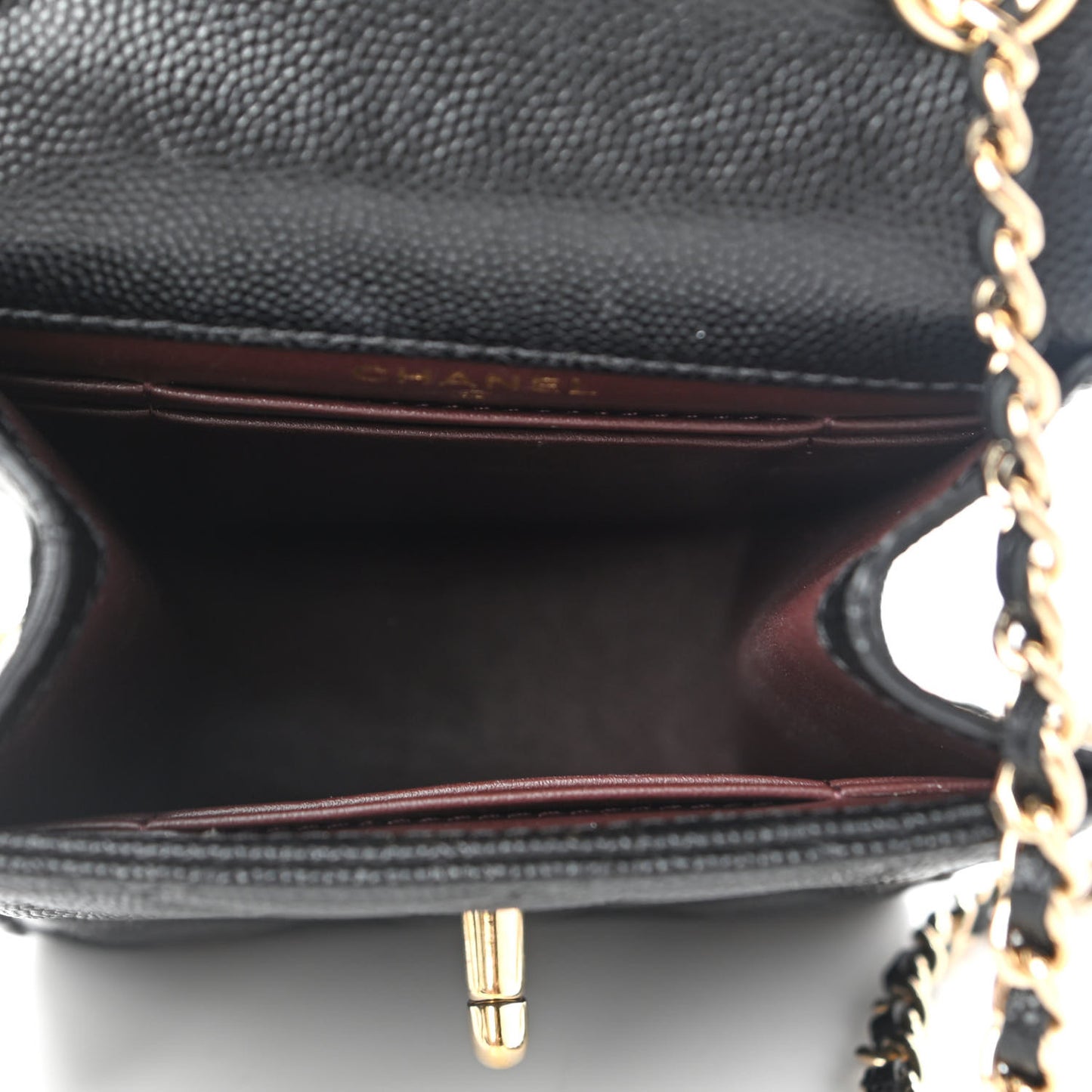 Caviar Quilted Classic Phone Holder Black