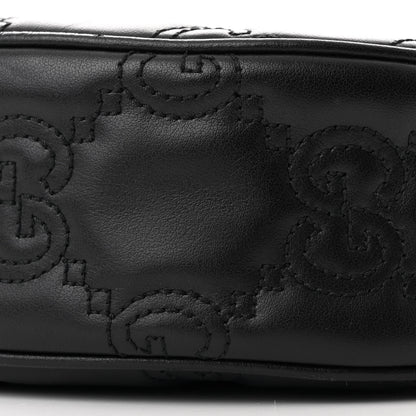 Gucci Calfskin GG Matelasse Small Hobo Shoulder Bag Black Natural 10 of 10