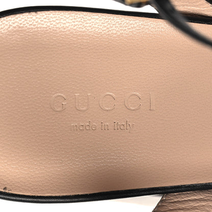 Gucci Lifford Calfskin GG Marmont Ankle Wrap 75mm Sandals 41 Black 7 of 8