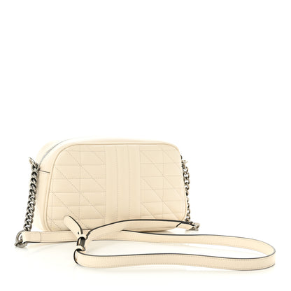 Gucci Calfskin Matelasse Aria Small GG Marmont Chain Shoulder Bag Mystic White 3 of 10