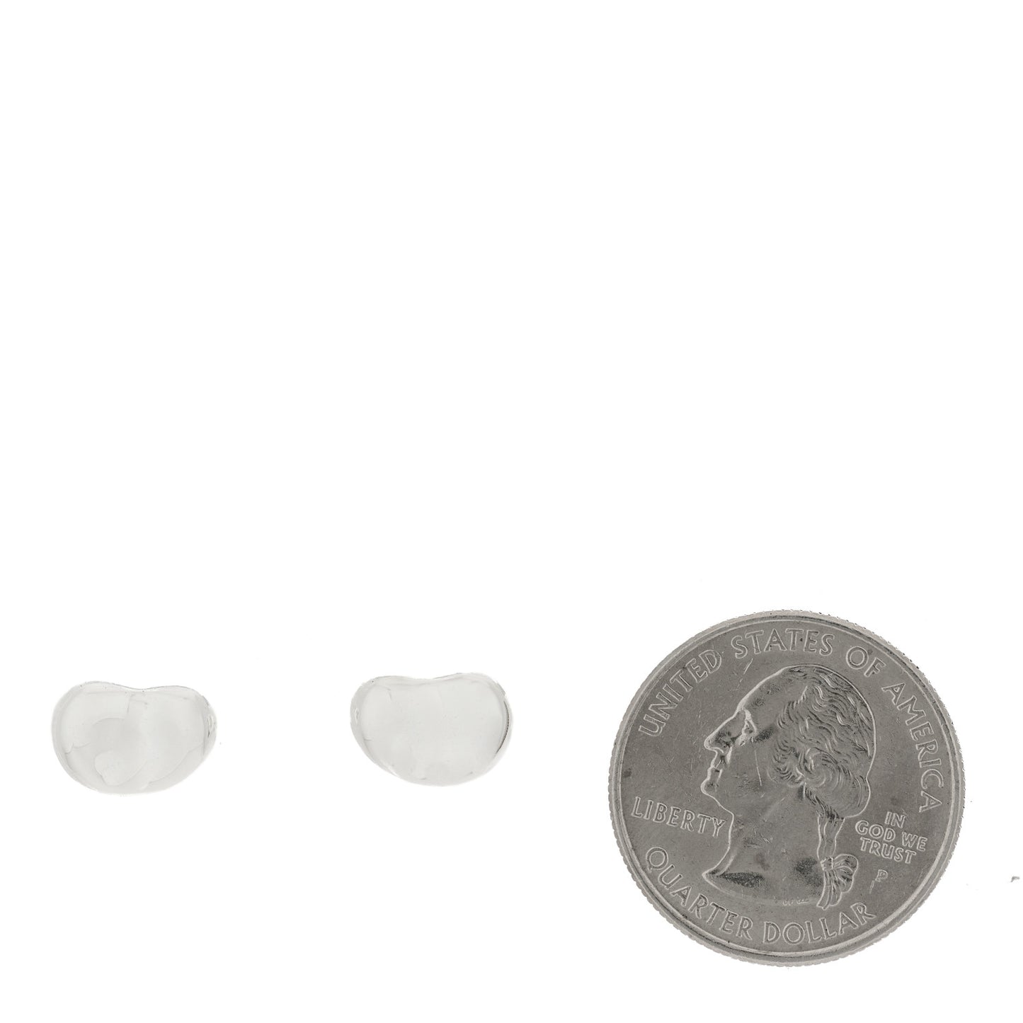 Sterling Silver 11mm Elsa Peretti Bean Earrings
