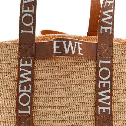 Loewe Raffia Paulas Ibiza Fold Shopper Tote Natural Tan 8 of 11