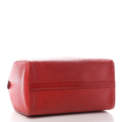 Louis Vuitton Epi Speedy 30 Castillan Red 4 of 10