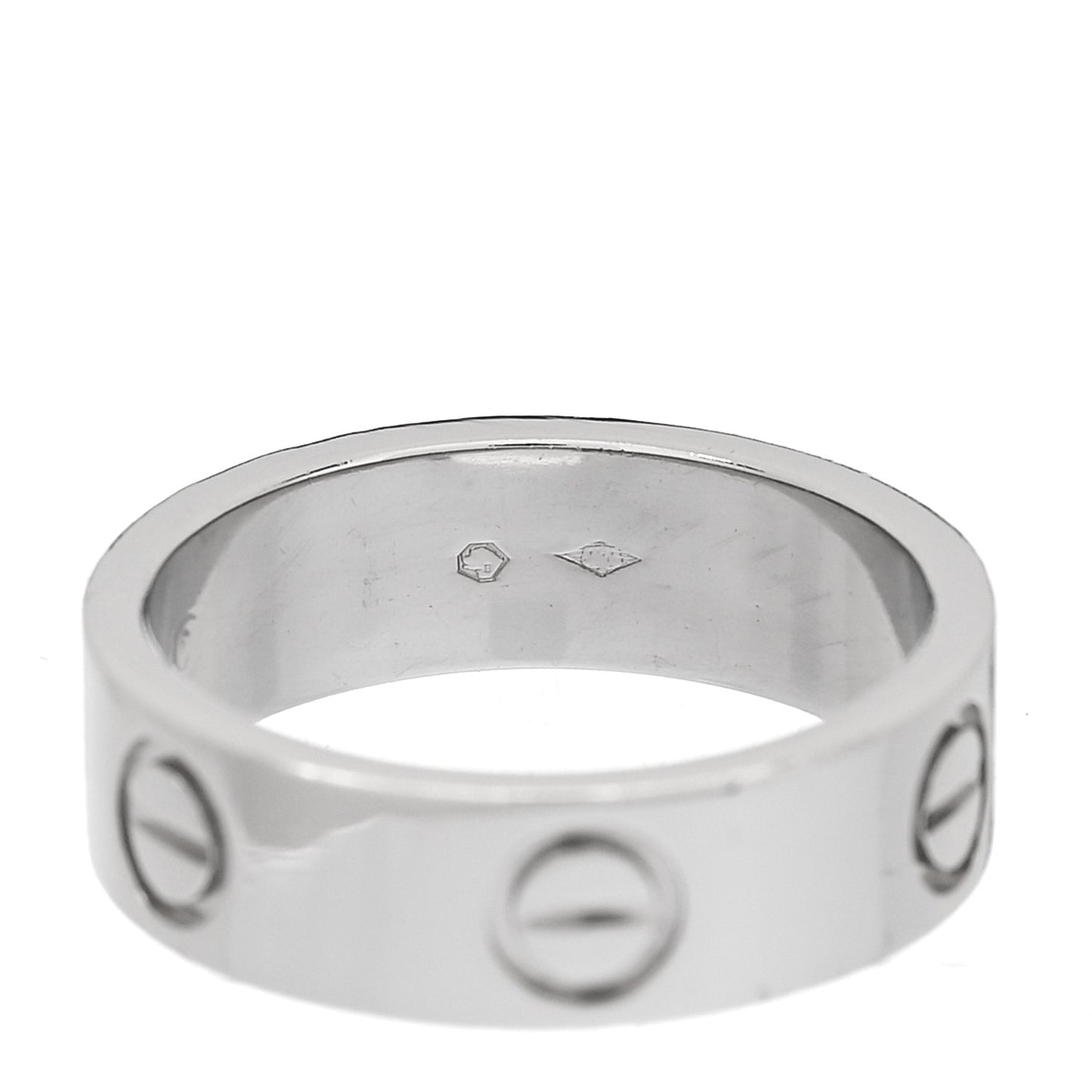 Platinum 5.5mm LOVE Ring 50 5.25