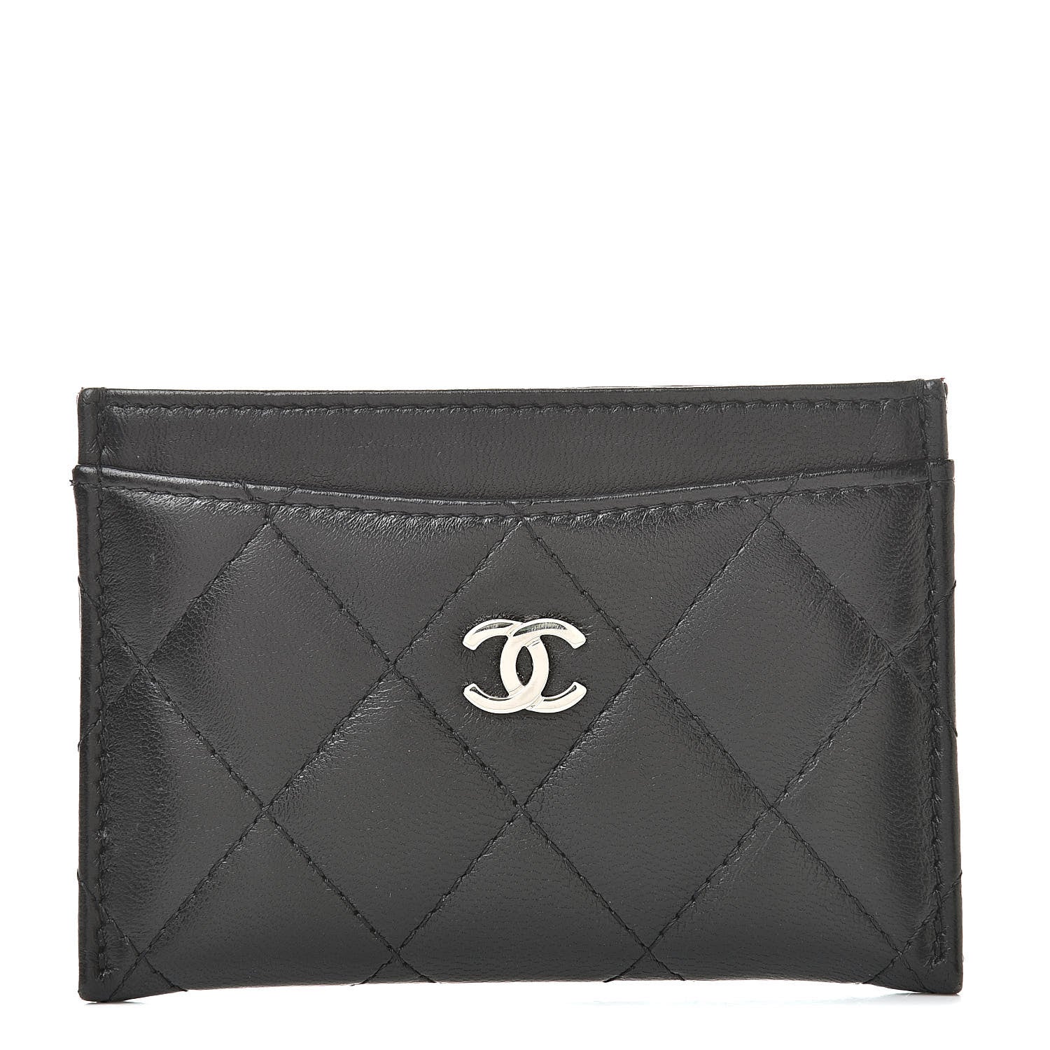 Chanel Lambskin Quilted Card Holder Black 1 of 12