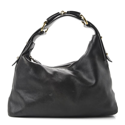 Gucci Calfskin Medium Horsebit Chain Hobo Black 1 of 12