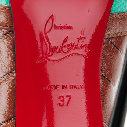 Christian Louboutin Kid Jazz Calfskin Boltina 120 Booties 37 Opaline Cuoio 7 of 7