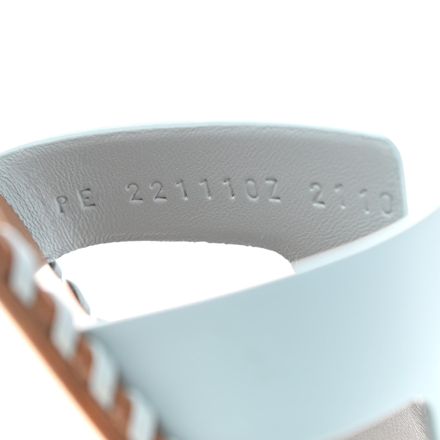 Calfskin Braided Oran Sandals 35.5 Vert D'Eau