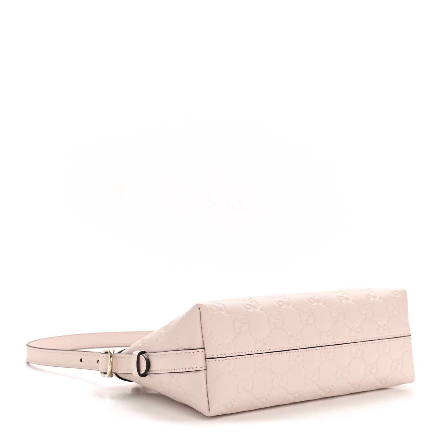 Gucci GG Calfskin Embossed Emblem Small Shoulder Bag Pink 4 of 11