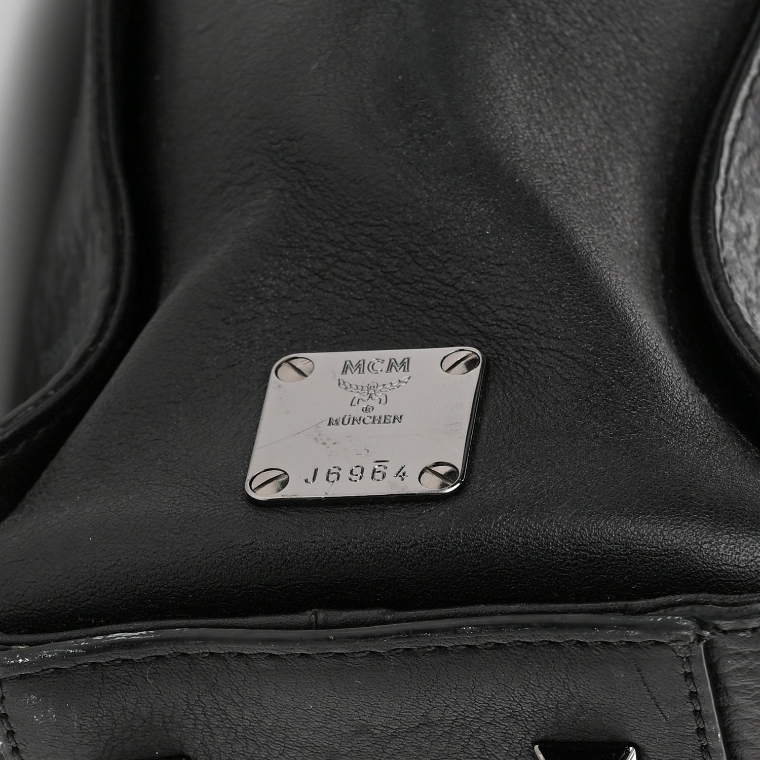 MCM Visetos Tote Black 6 of 12